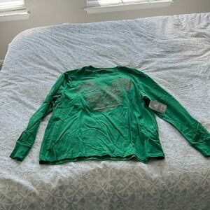 NWT Large Green long sleeve mickey shirt